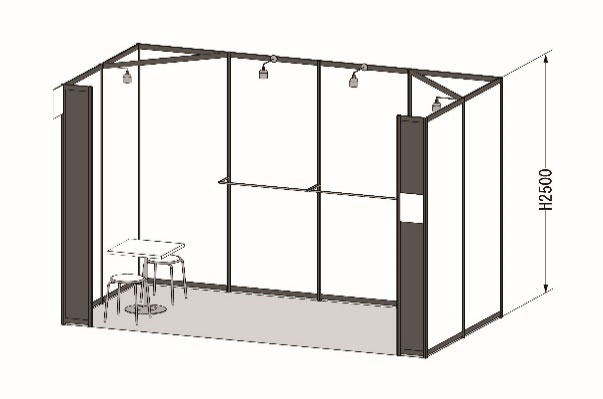 Standard package booth 【with equipment for exhibitions/business meetings】 8m&sup2;